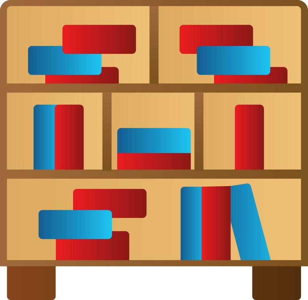 Bookcase Vector Icon Design