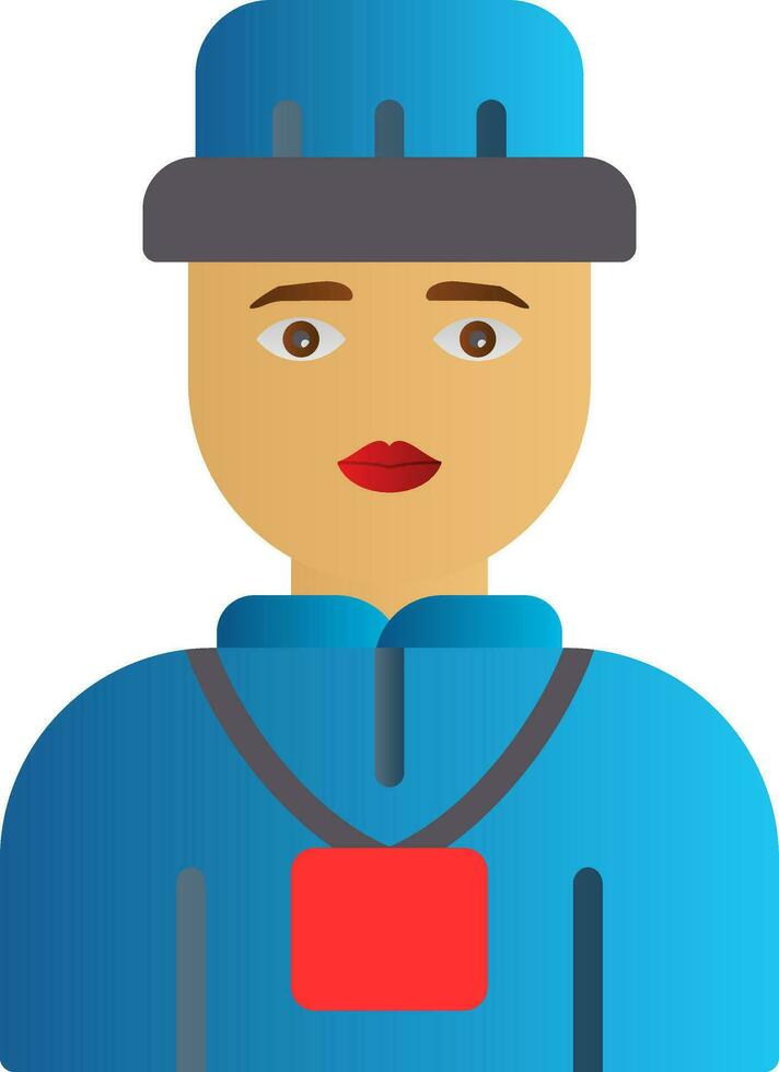 Tour Guide Man Vector Icon Design