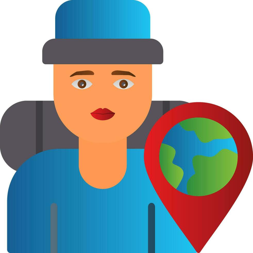 Traveler Vector Icon Design