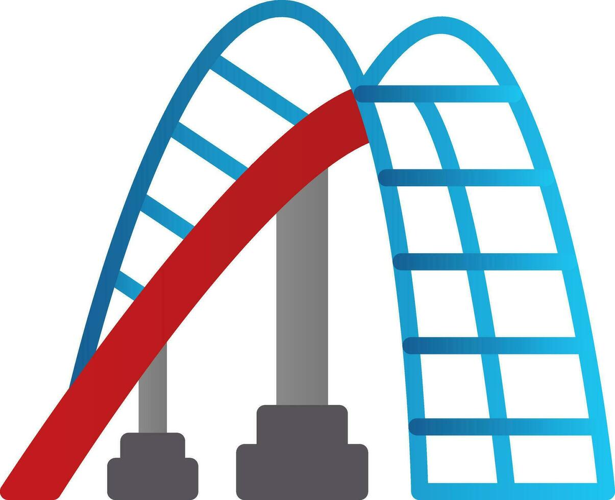 Roller Coaster Vector Icon Design