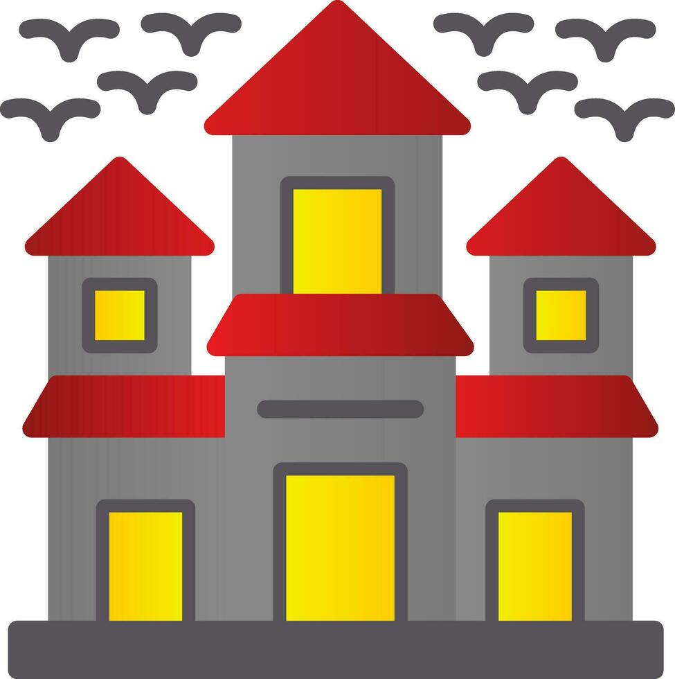 Haunted House Vector Icon Design