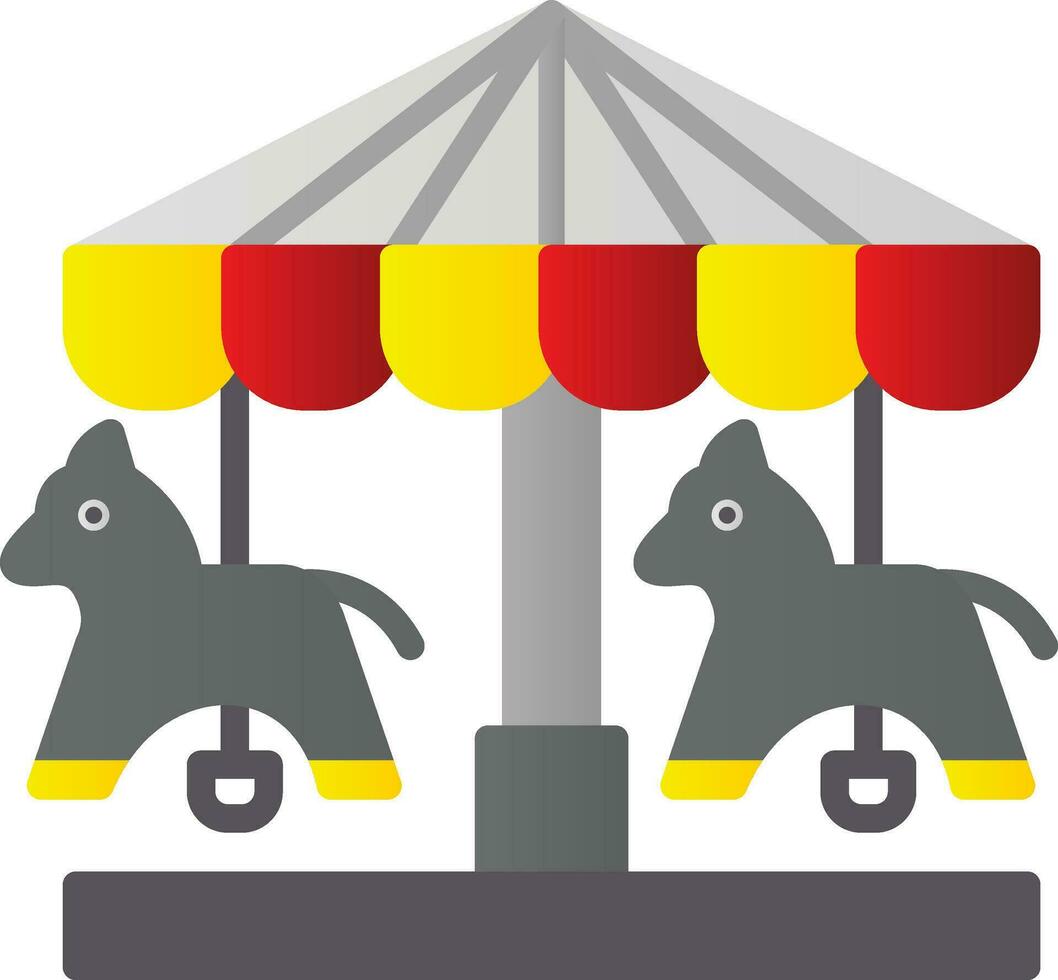 Merry Go Round Vector Icon Design