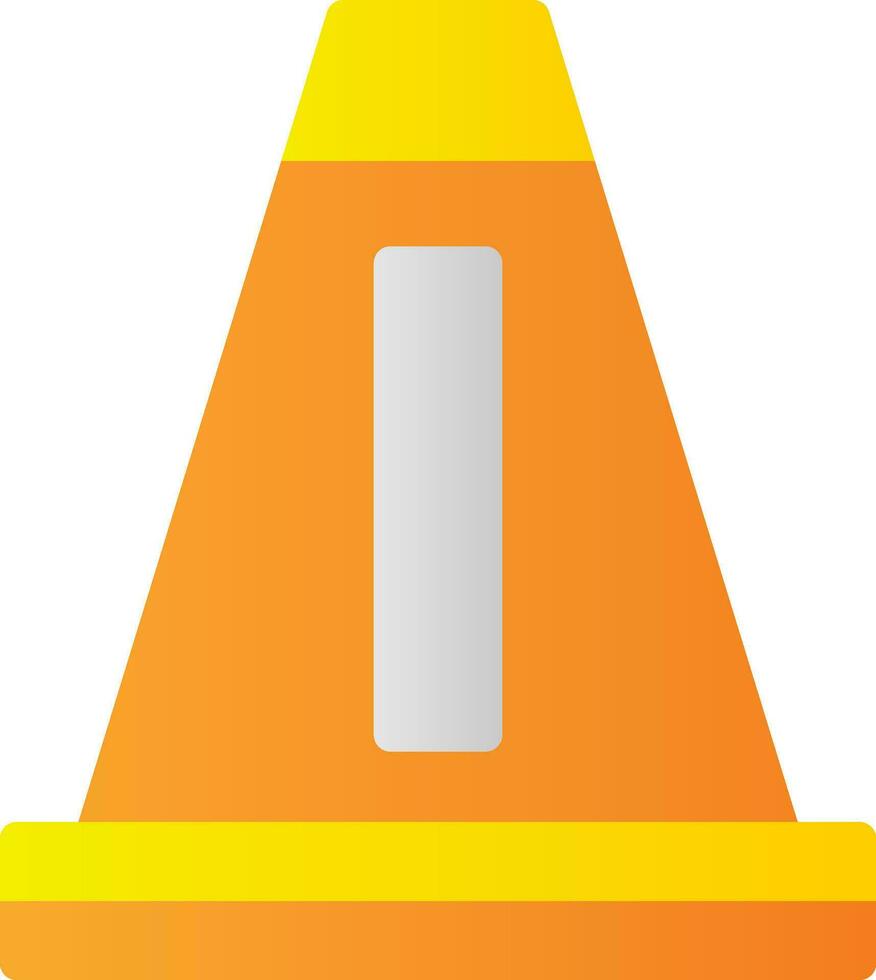 Traffic Cone Vector Icon Design