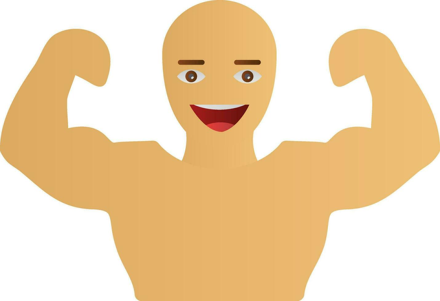 Muscle Man Vector Icon Design