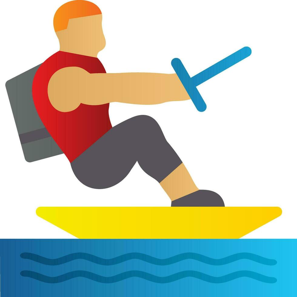 Water Skiing Vector Icon Design