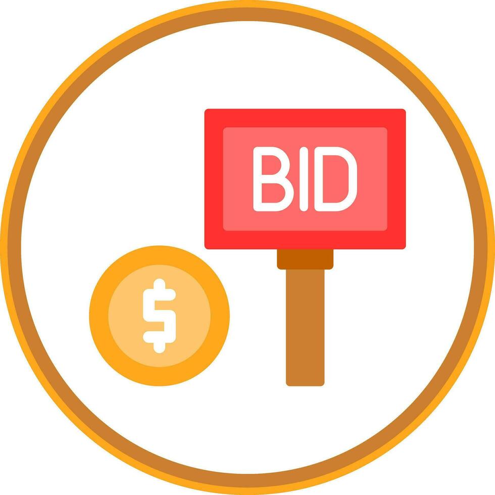 Bid Vector Icon Design