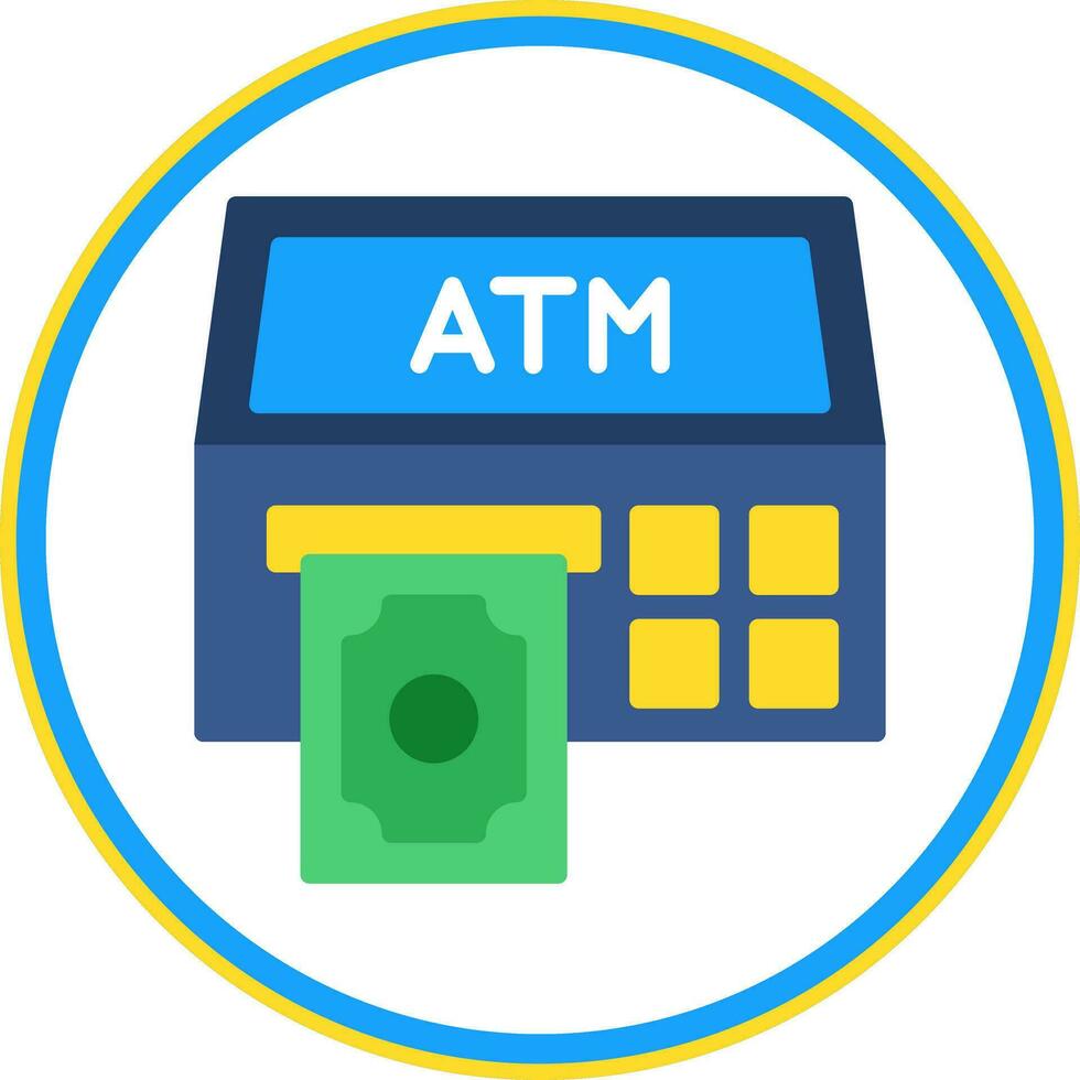 Atm Machine Vector Icon Design