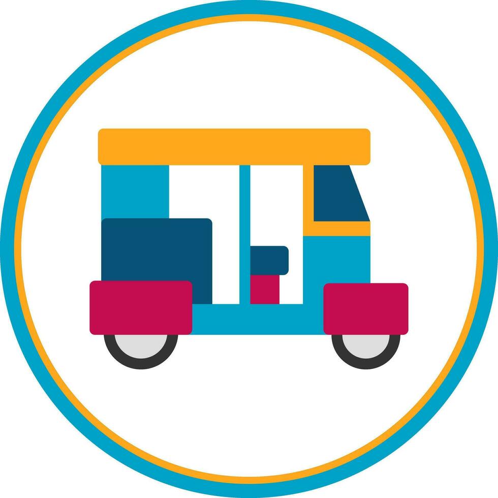 diseño de icono de vector de rickshaw