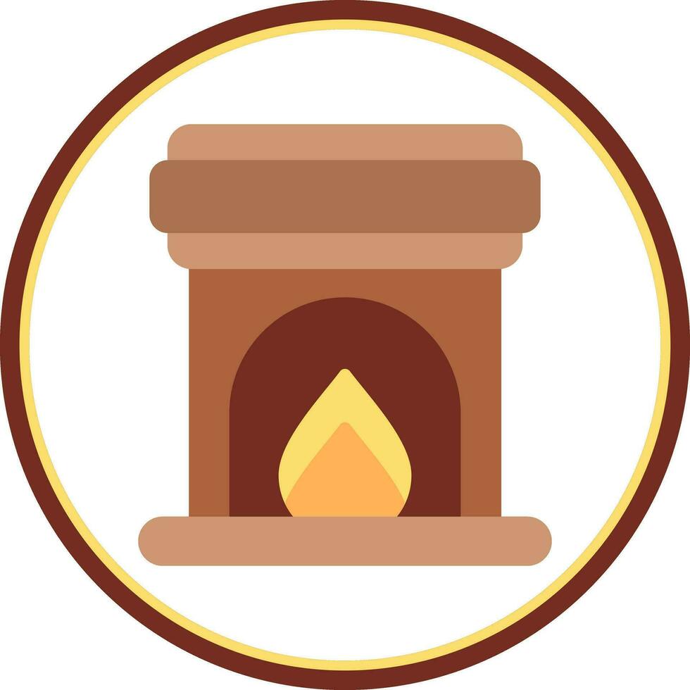 Fireplace Vector Icon Design
