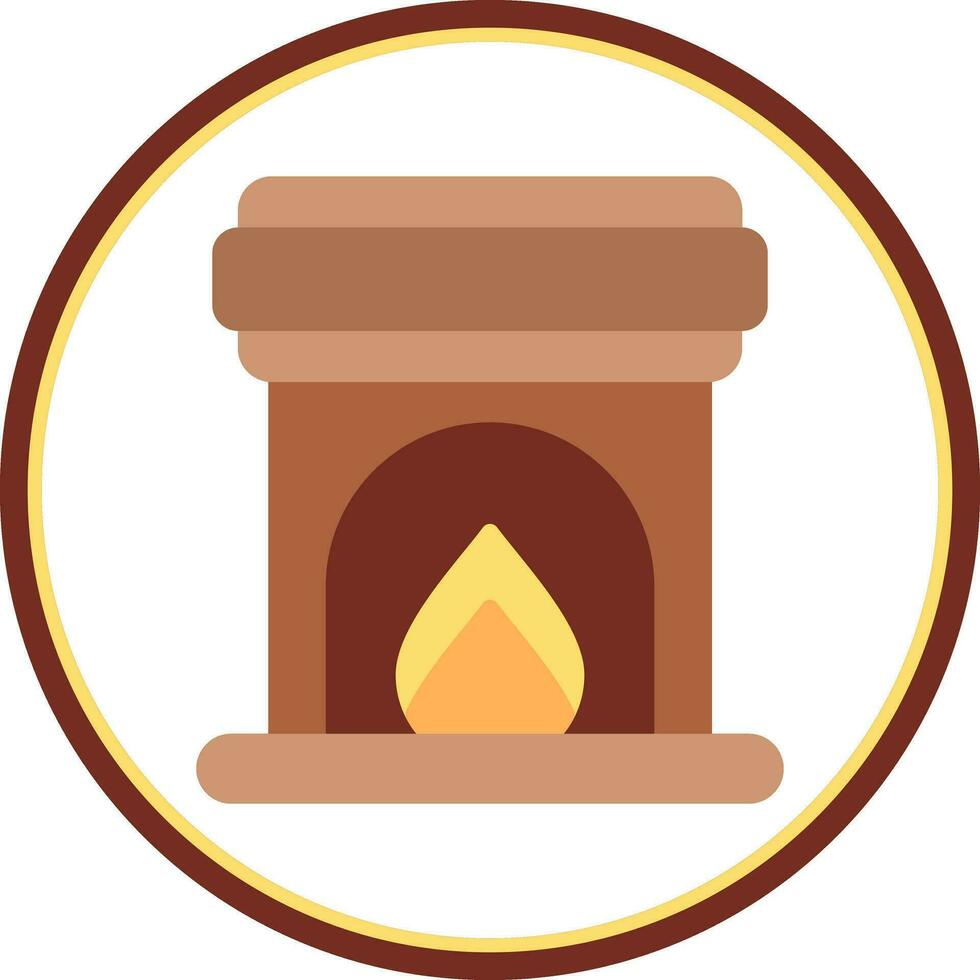 diseño de icono de vector de chimenea