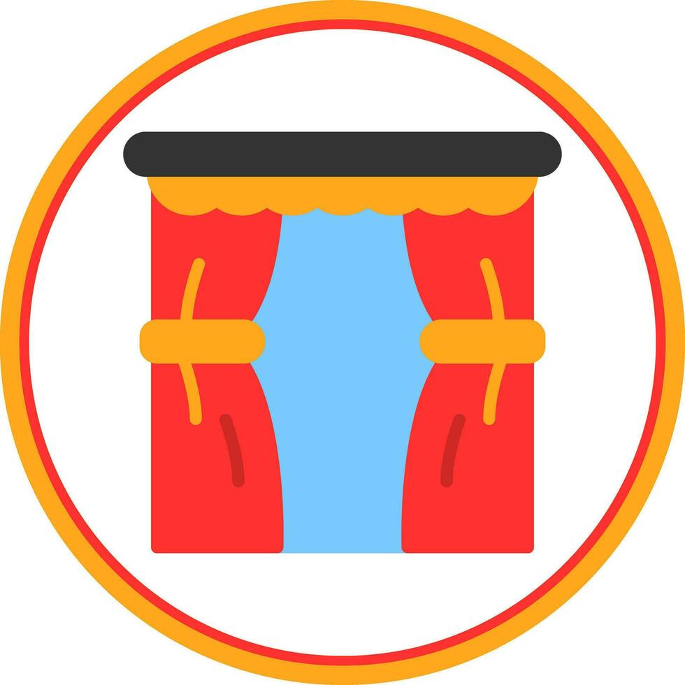 Curtains Vector Icon Design