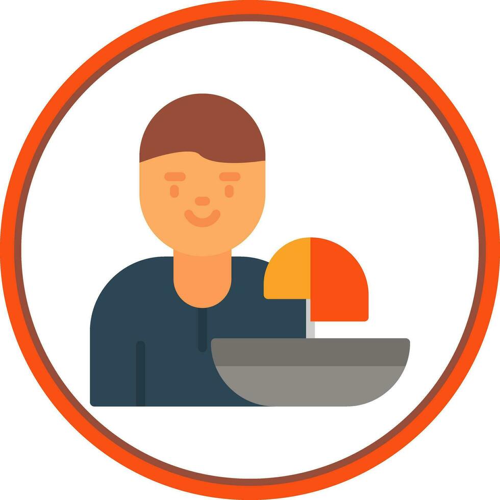 Windsurfer Vector Icon Design