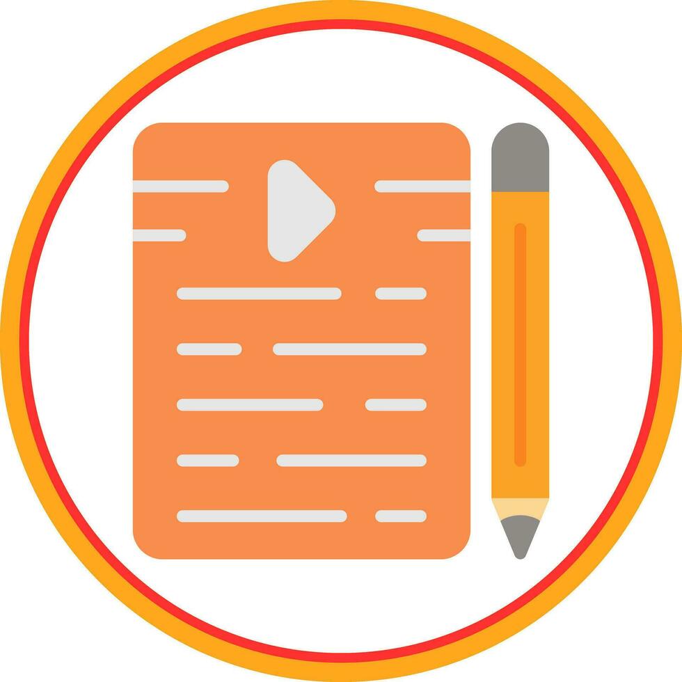 diseño de icono de vector de escritura de guión