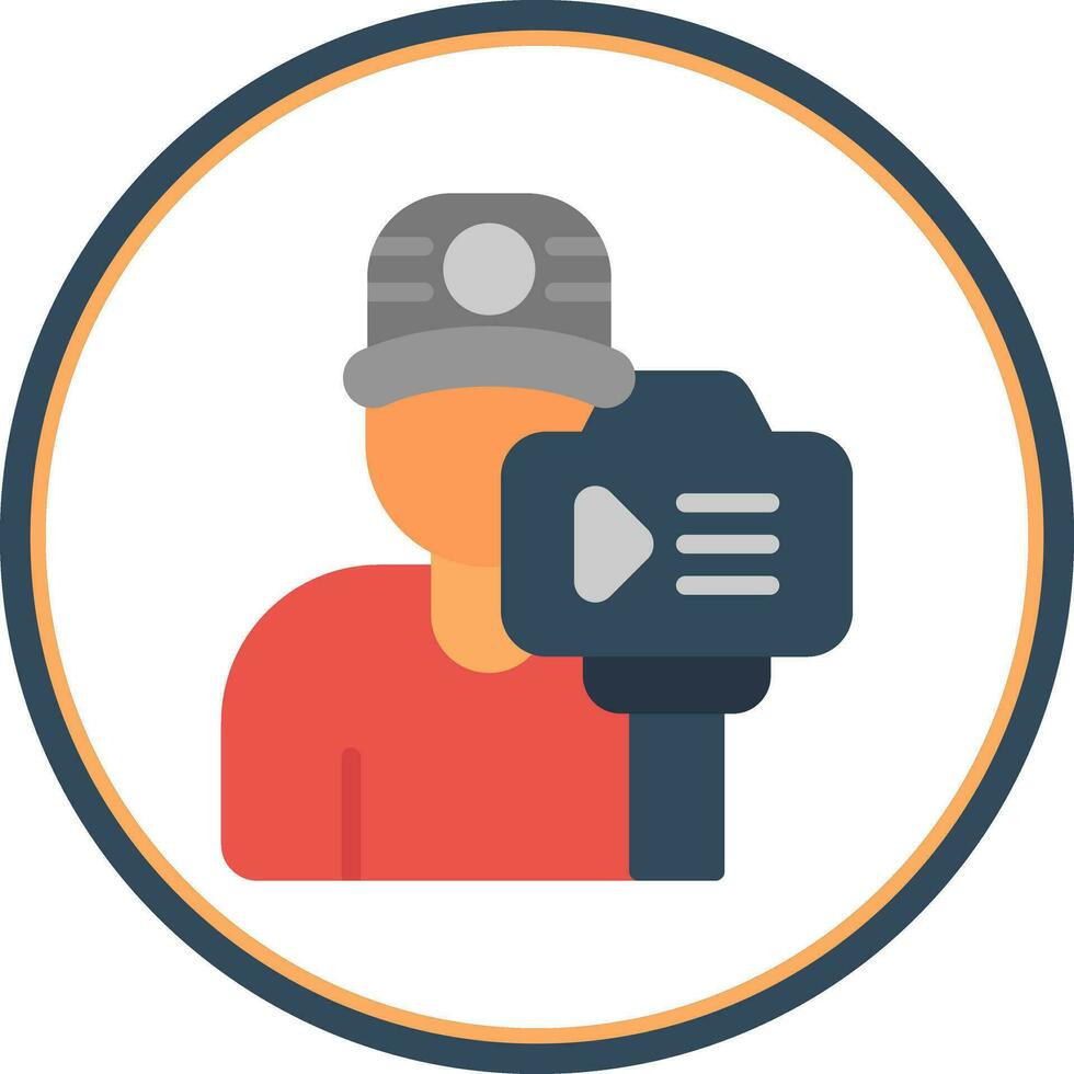 Camera Operator Vector Icon Design