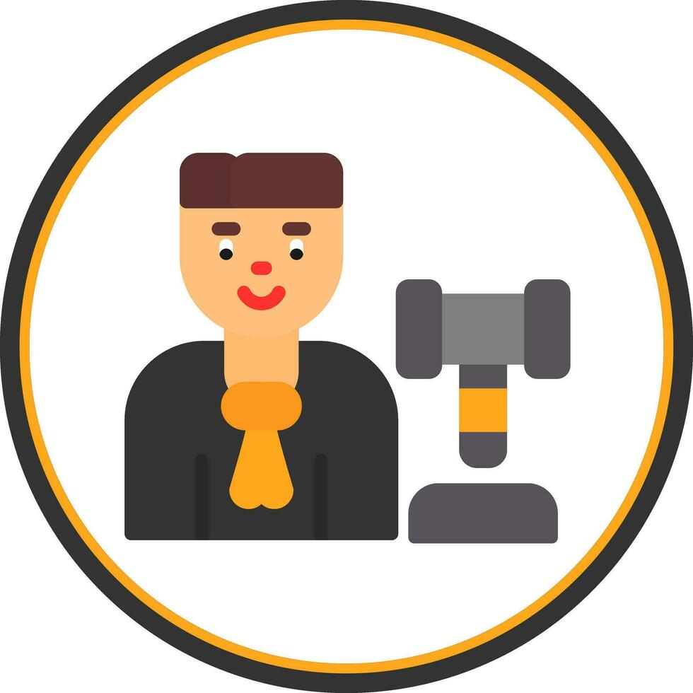 Judge Man Vector Icon Design