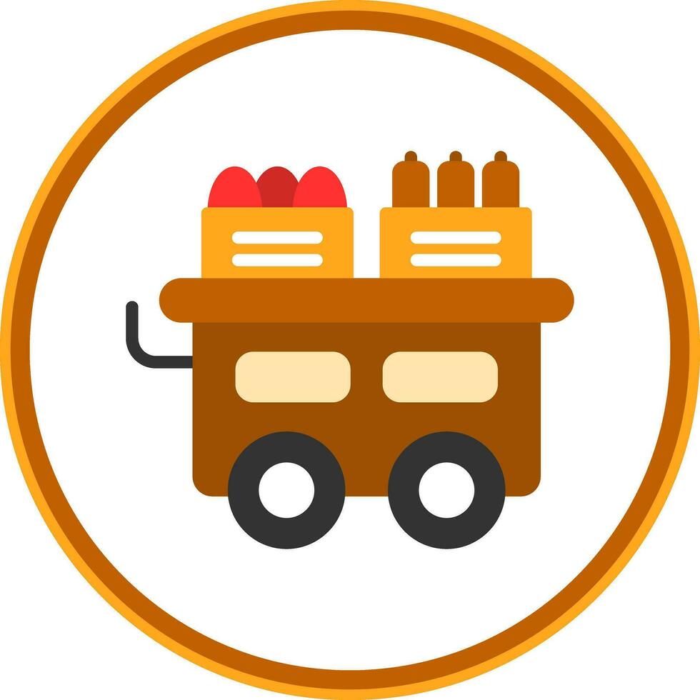 Food Cart Vector Icon Design