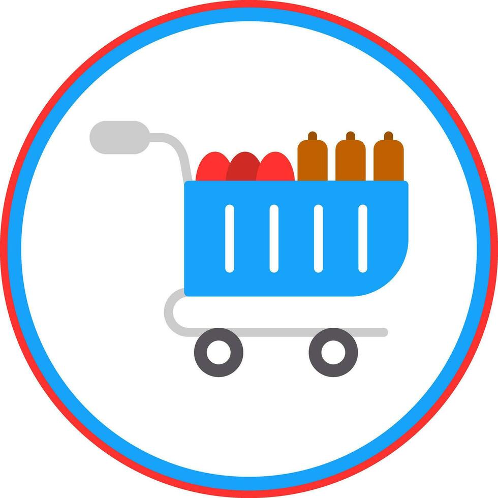 Food Cart Vector Icon Design