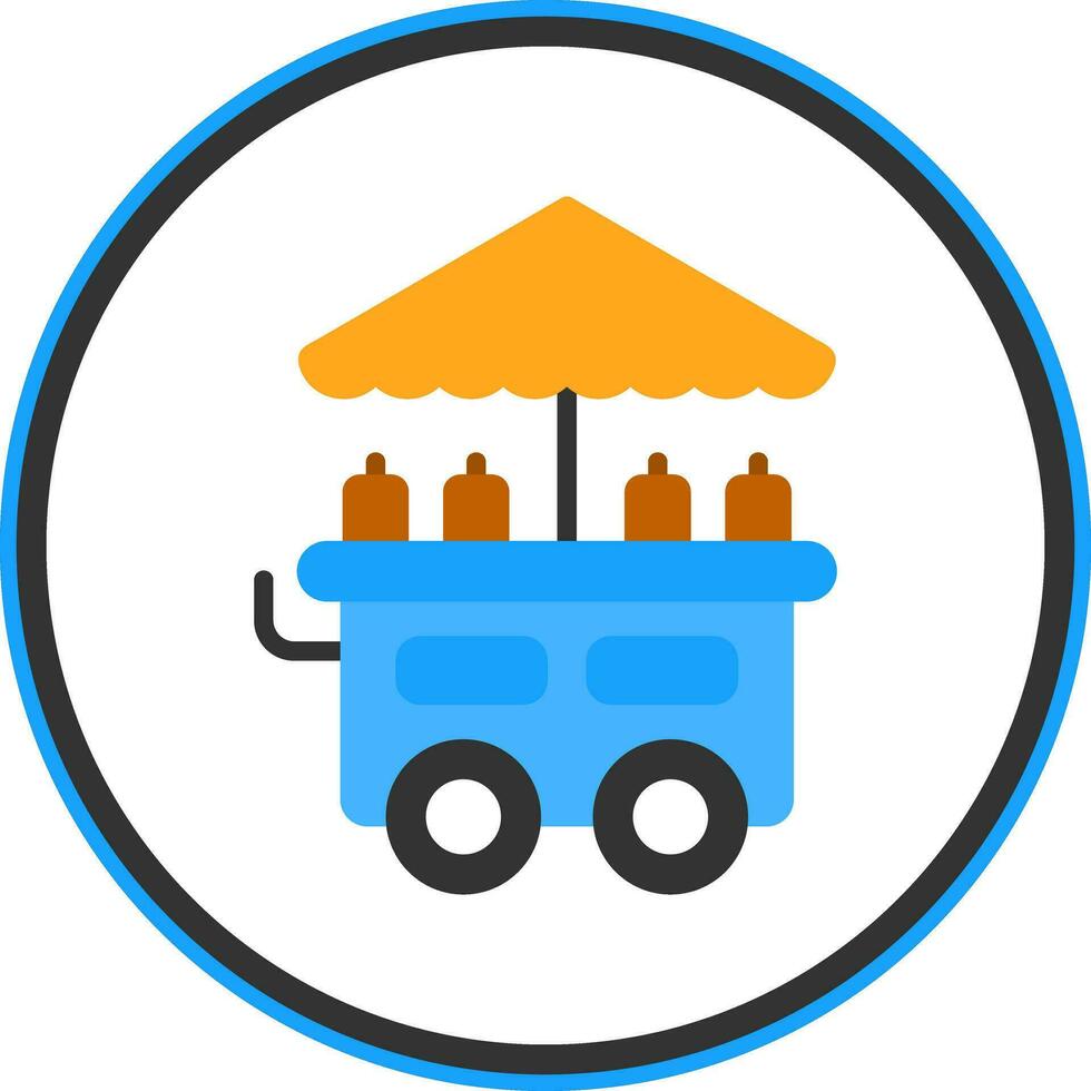 Food Cart Vector Icon Design