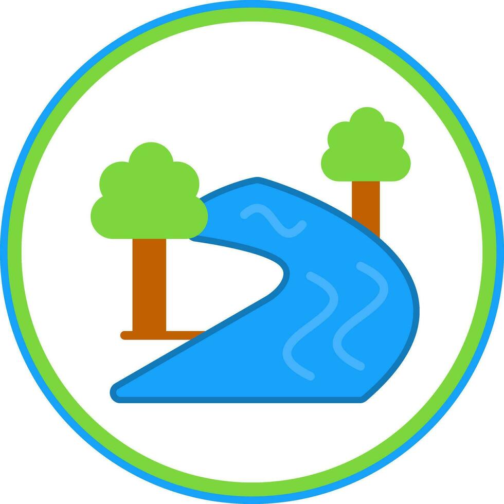 River Sign Vector Icon Design