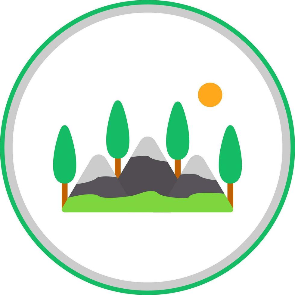 Hills Vector Icon Design
