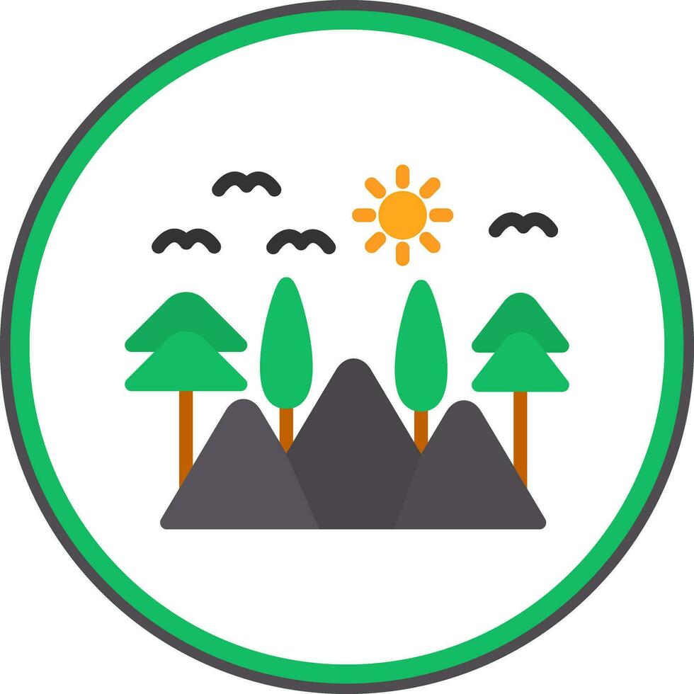 Lanscape Vector Icon Design