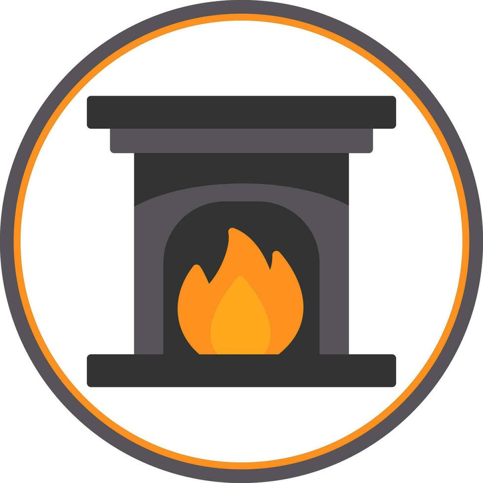 Fireplace Vector Icon Design