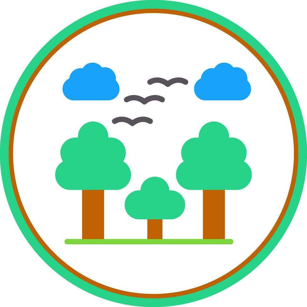 diseño de icono de vector de bosque