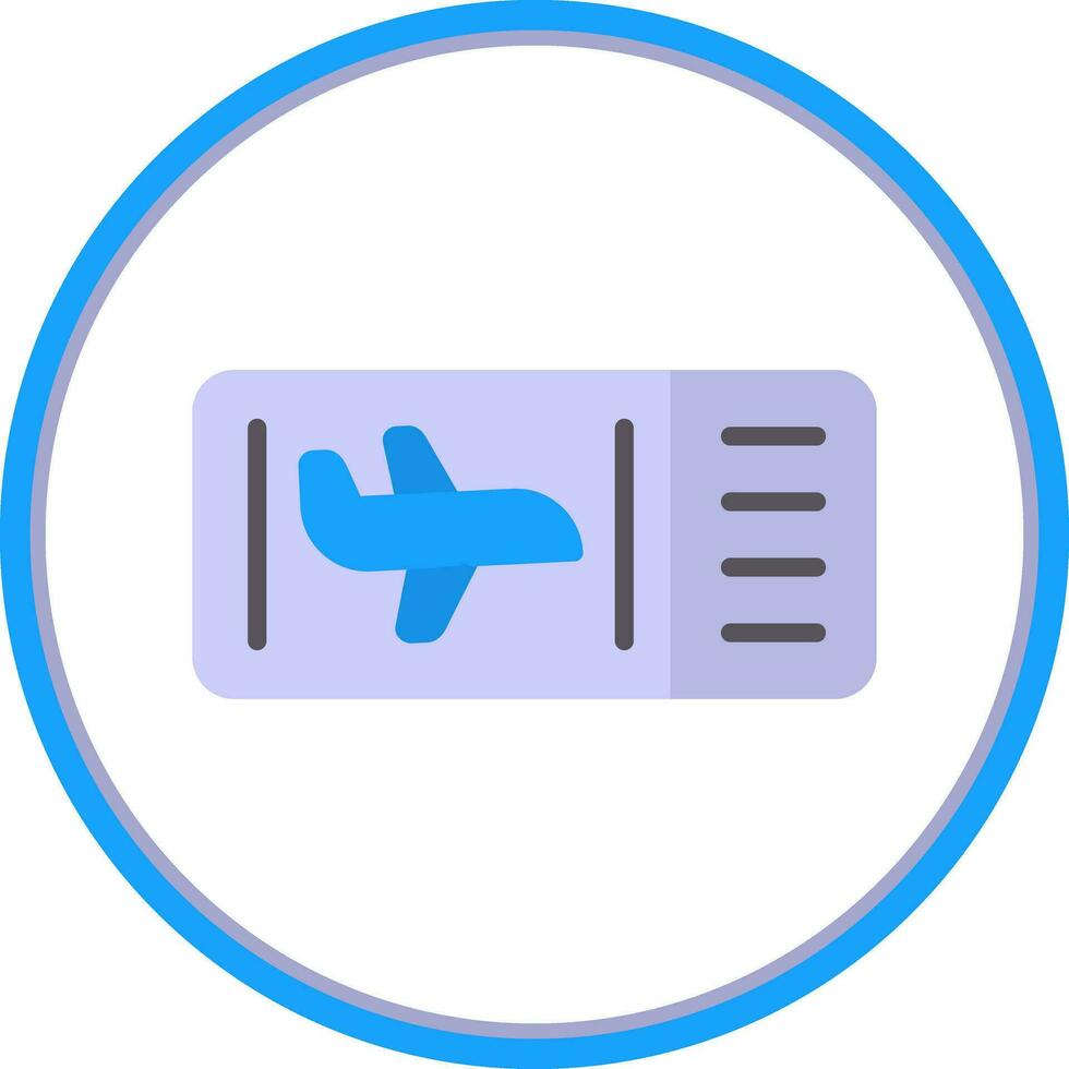 Plane Ticket Vector Icon Design