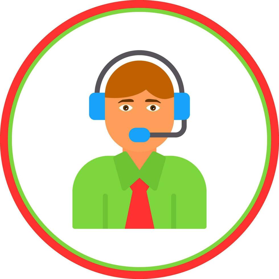 Call Agent Vector Icon Design