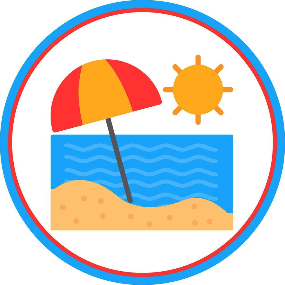 diseño de icono de vector de playa