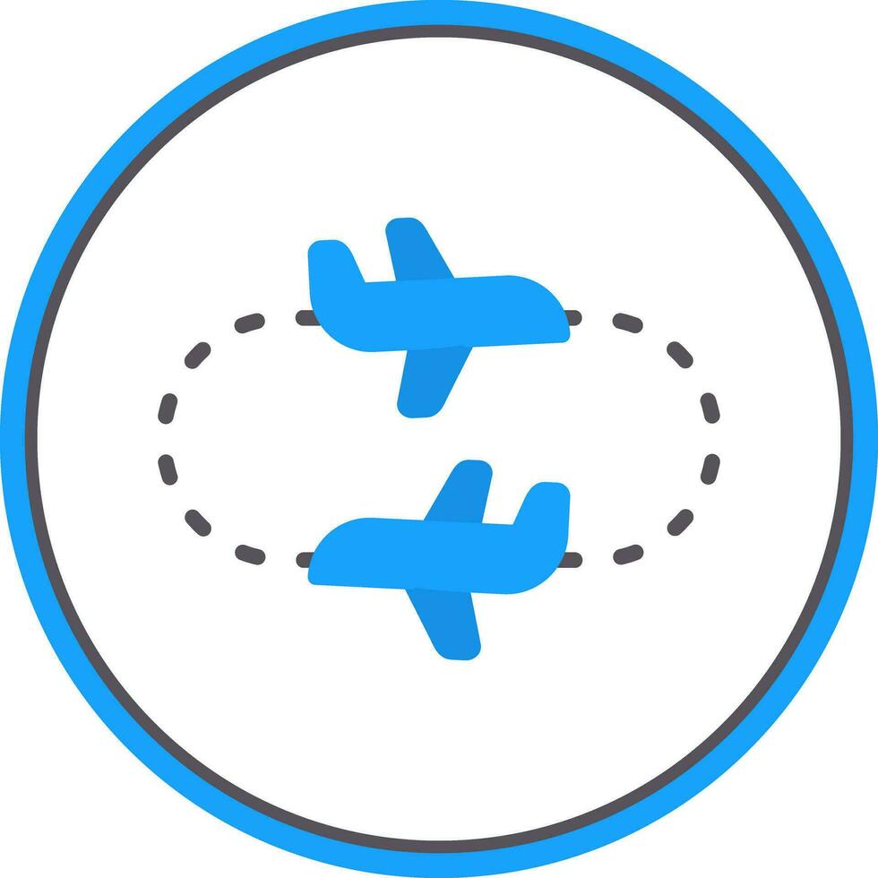 Round Trip Vector Icon Design