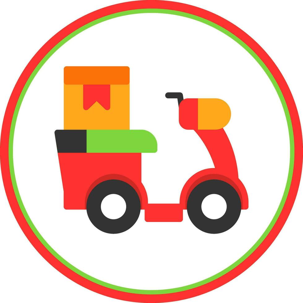 Delivery Bike Vector Icon Design