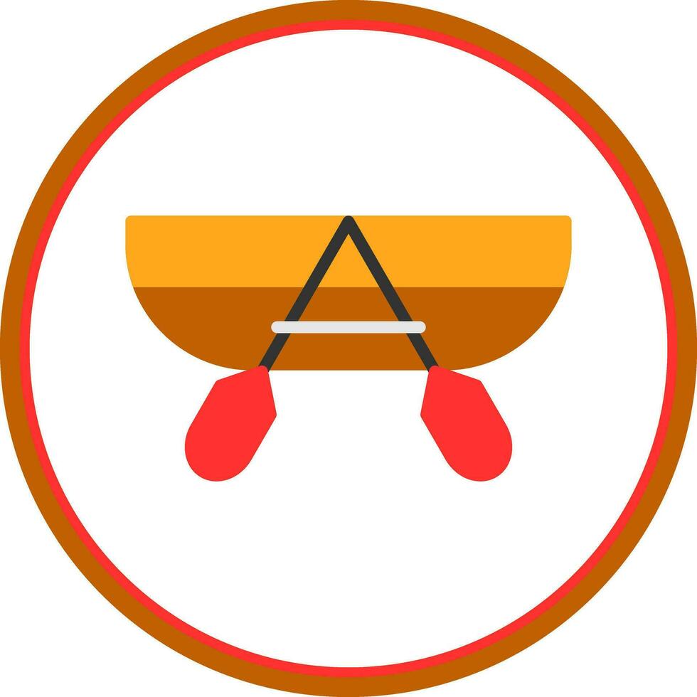Canoeing Vector Icon Design