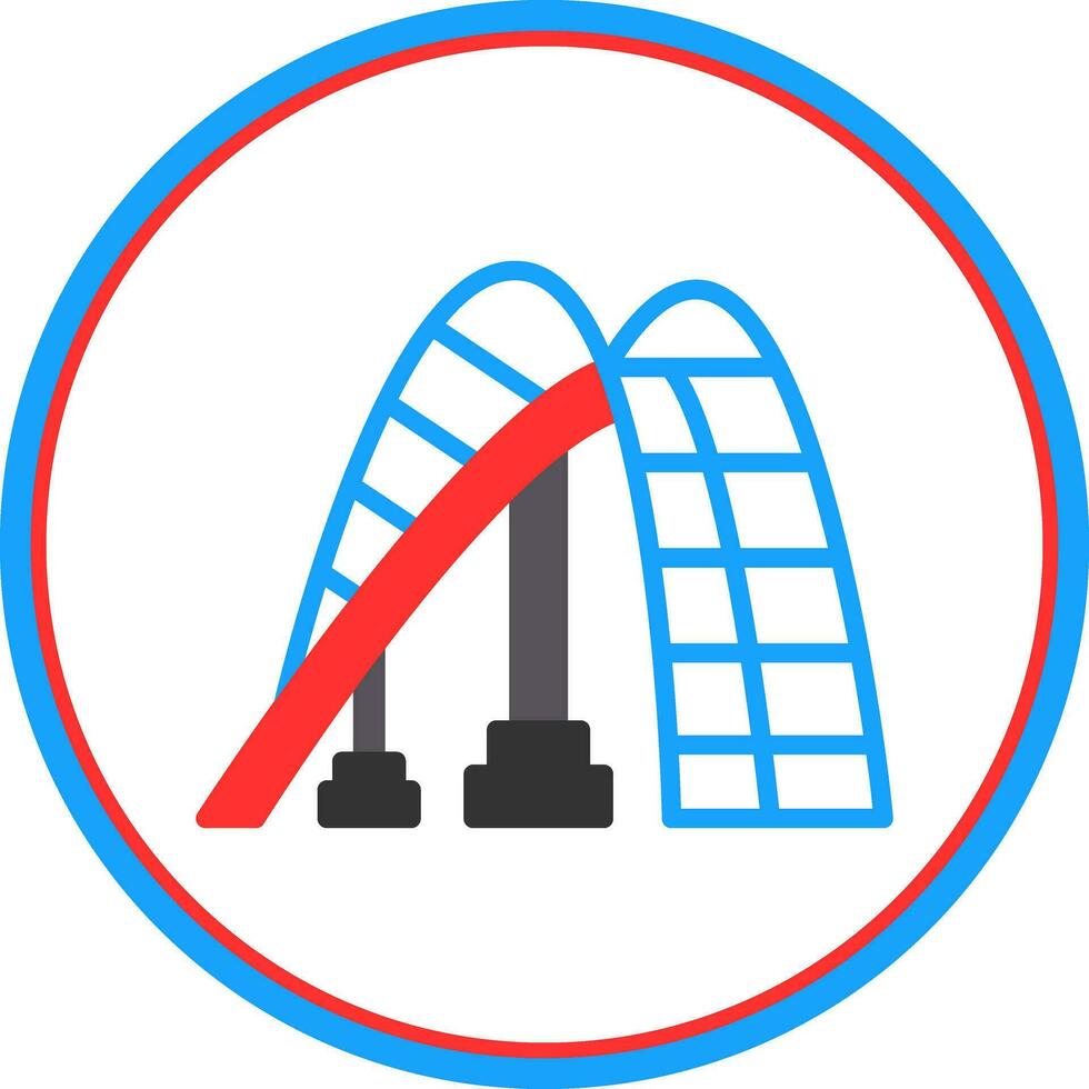 Roller Coaster Vector Icon Design