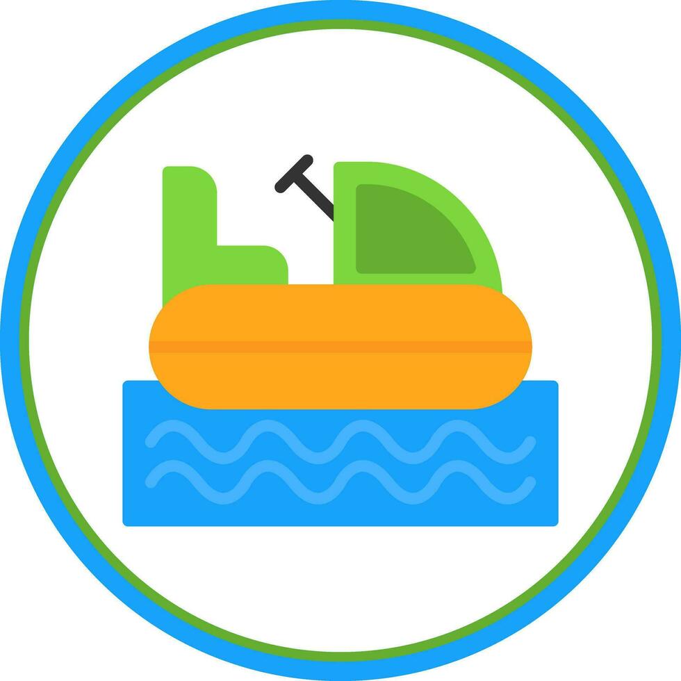 Bumper Boat Vector Icon Design