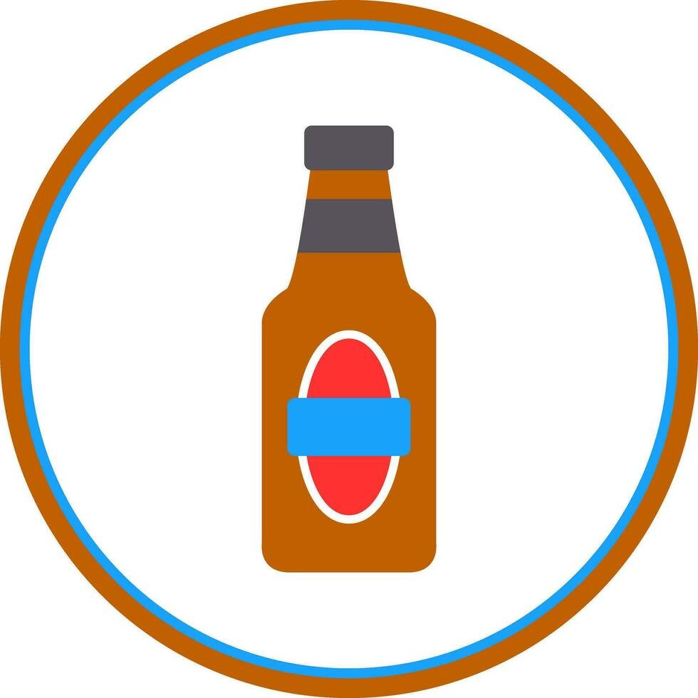 Beer Bottle Vector Icon Design