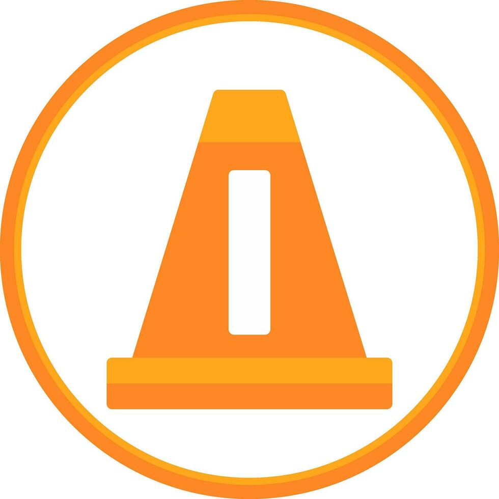 Traffic Cone Vector Icon Design
