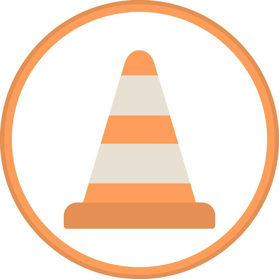 Traffic Cone Vector Icon Design