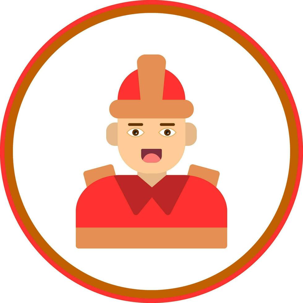 Firefighter Vector Icon Design