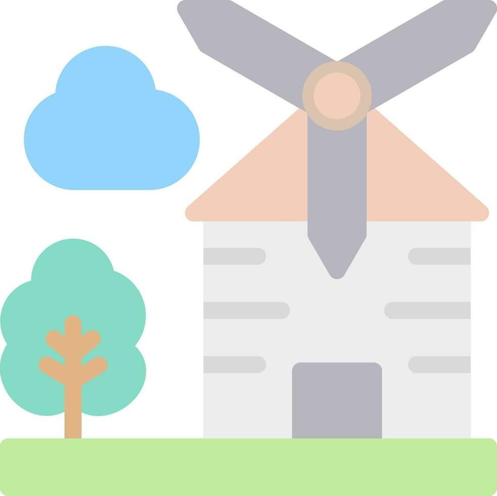 Windmill Vector Icon Design