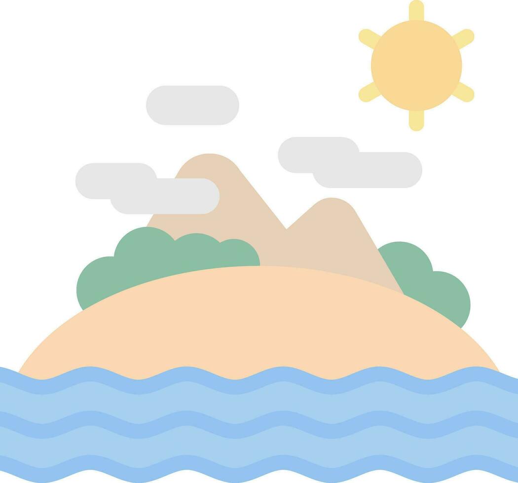 Island Vector Icon Design