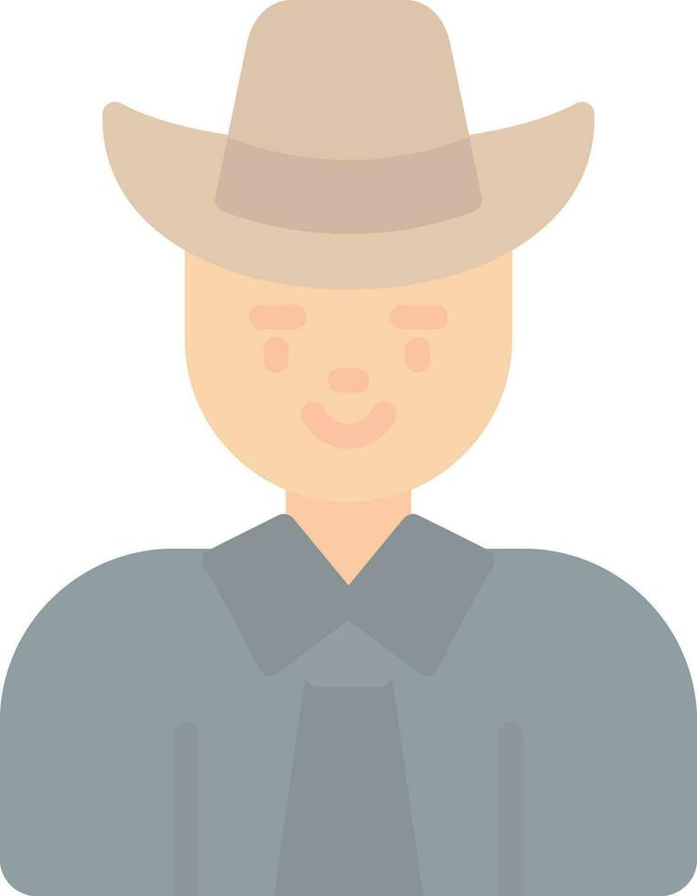 Cow Boy Vector Icon Design