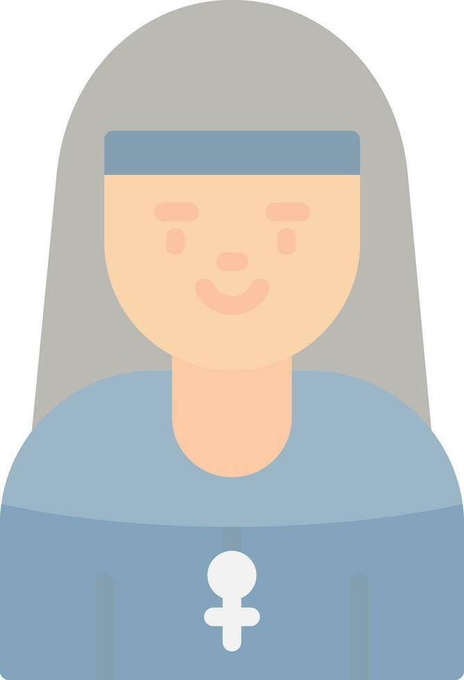 Nun Vector Icon Design