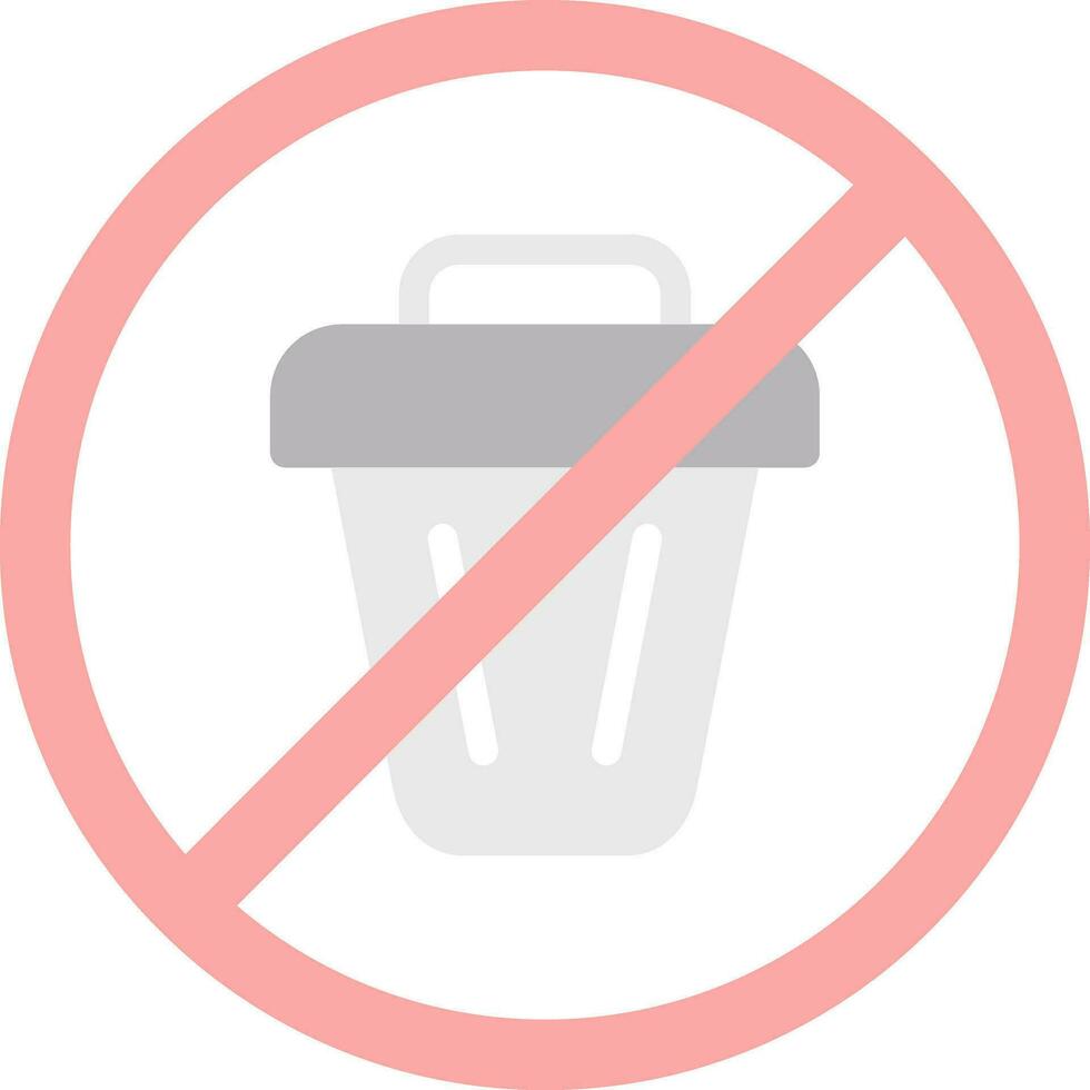 No Littering Vector Icon Design