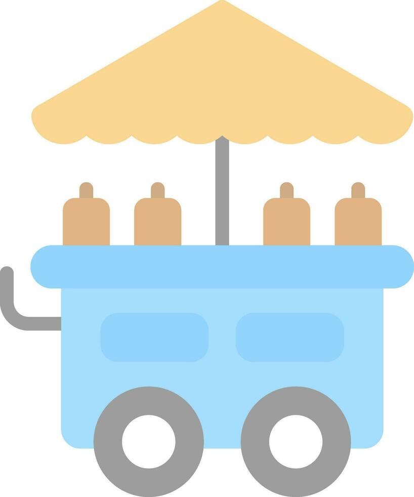 Food Cart Vector Icon Design