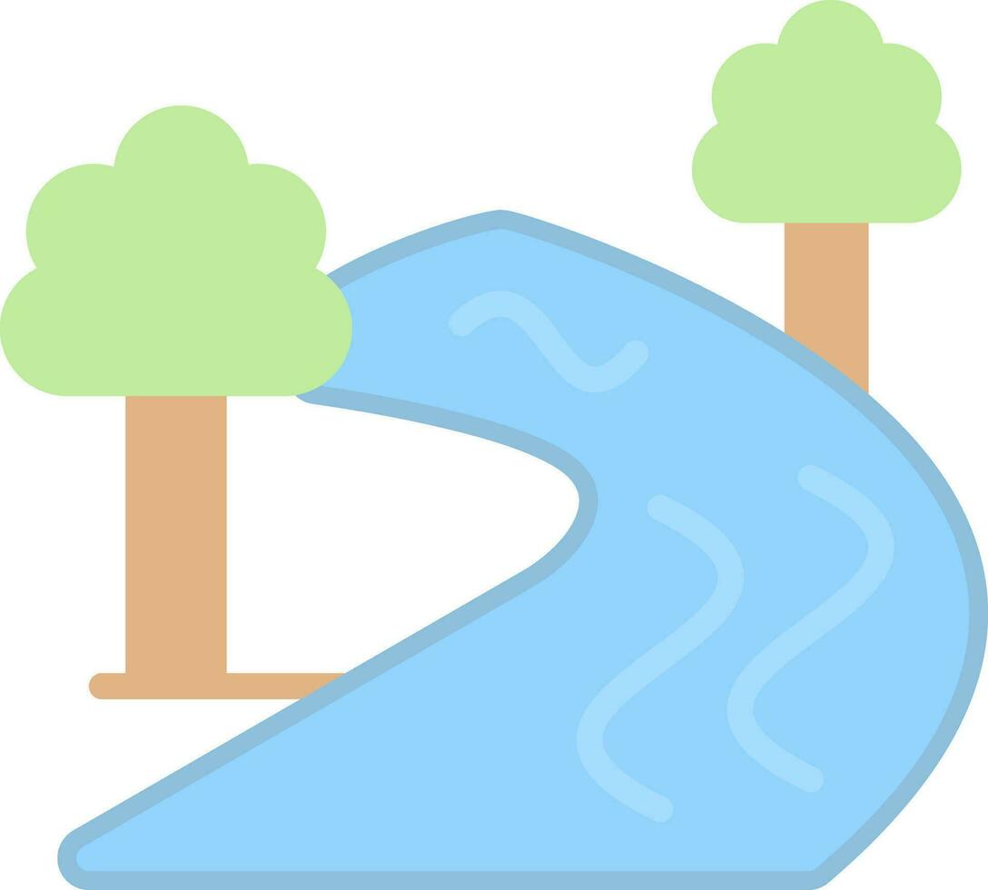 diseño de icono de vector de signo de río