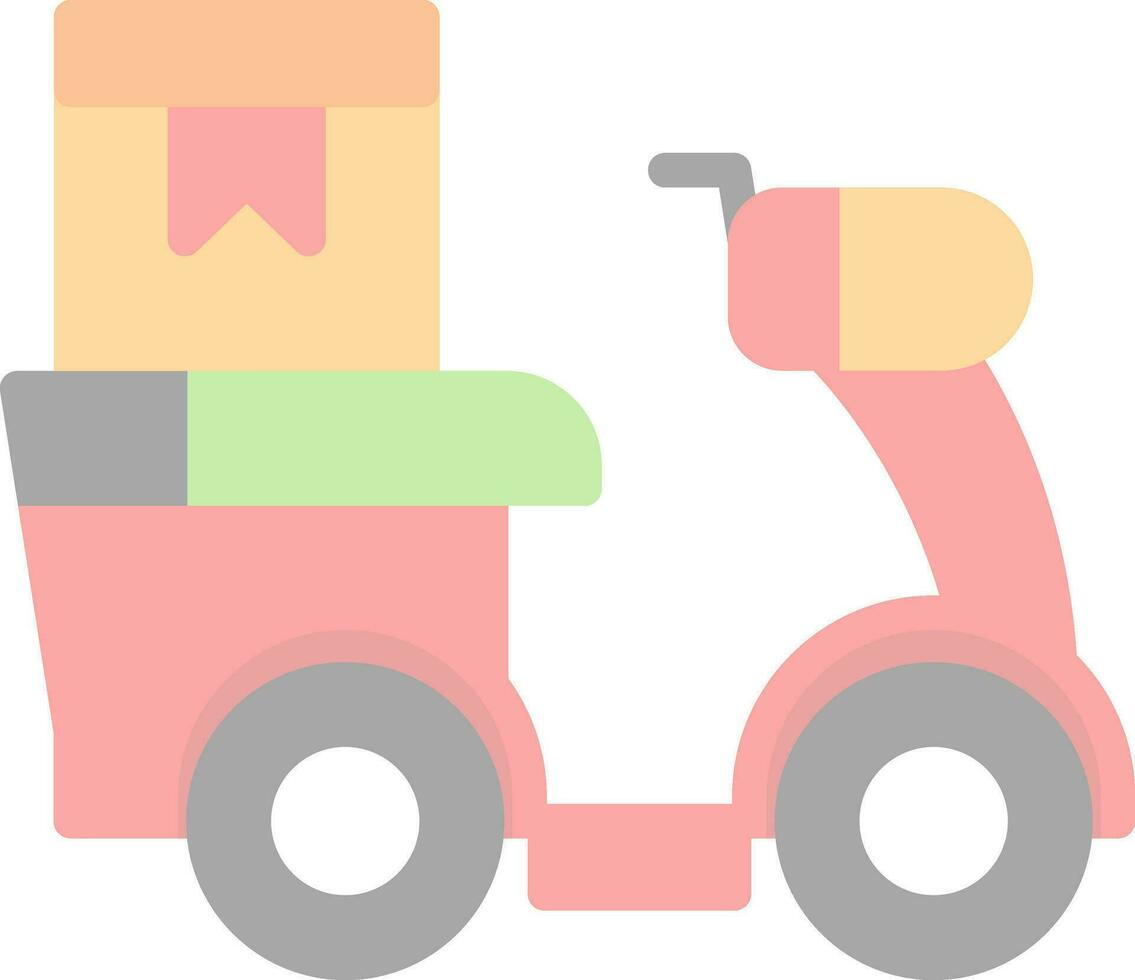 Delivery Bike Vector Icon Design