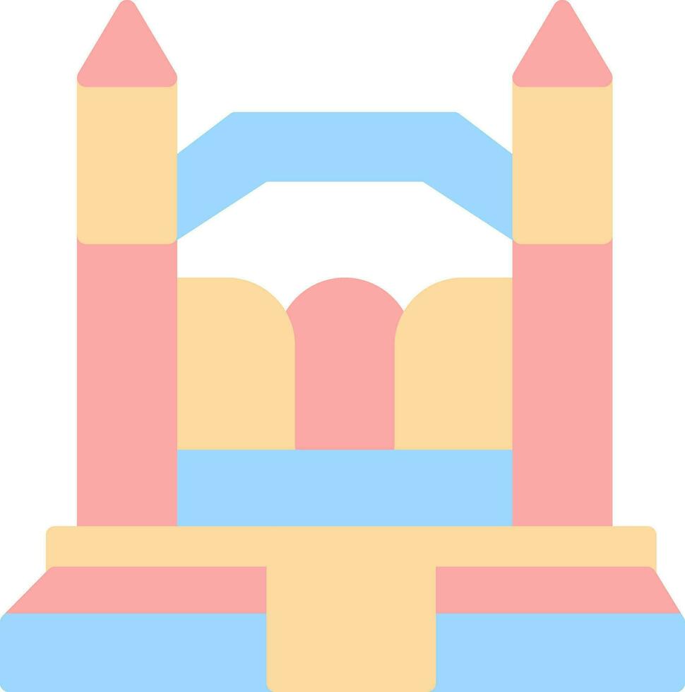 diseño de icono de vector de castillo hinchable