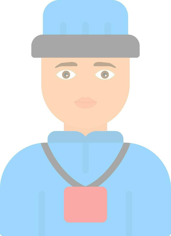 Tour Guide Man Vector Icon Design