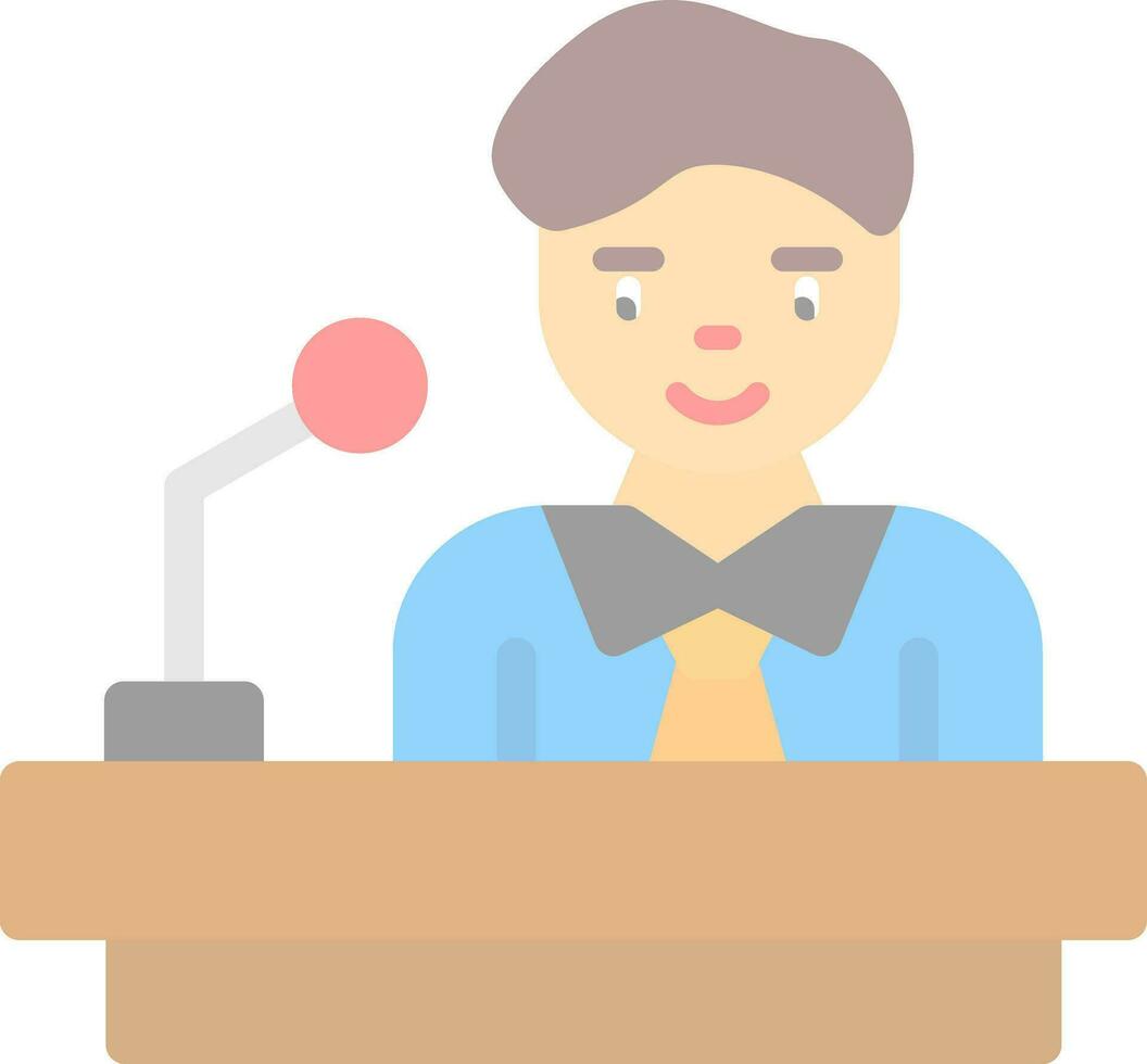 News Reporter Vector Icon Design